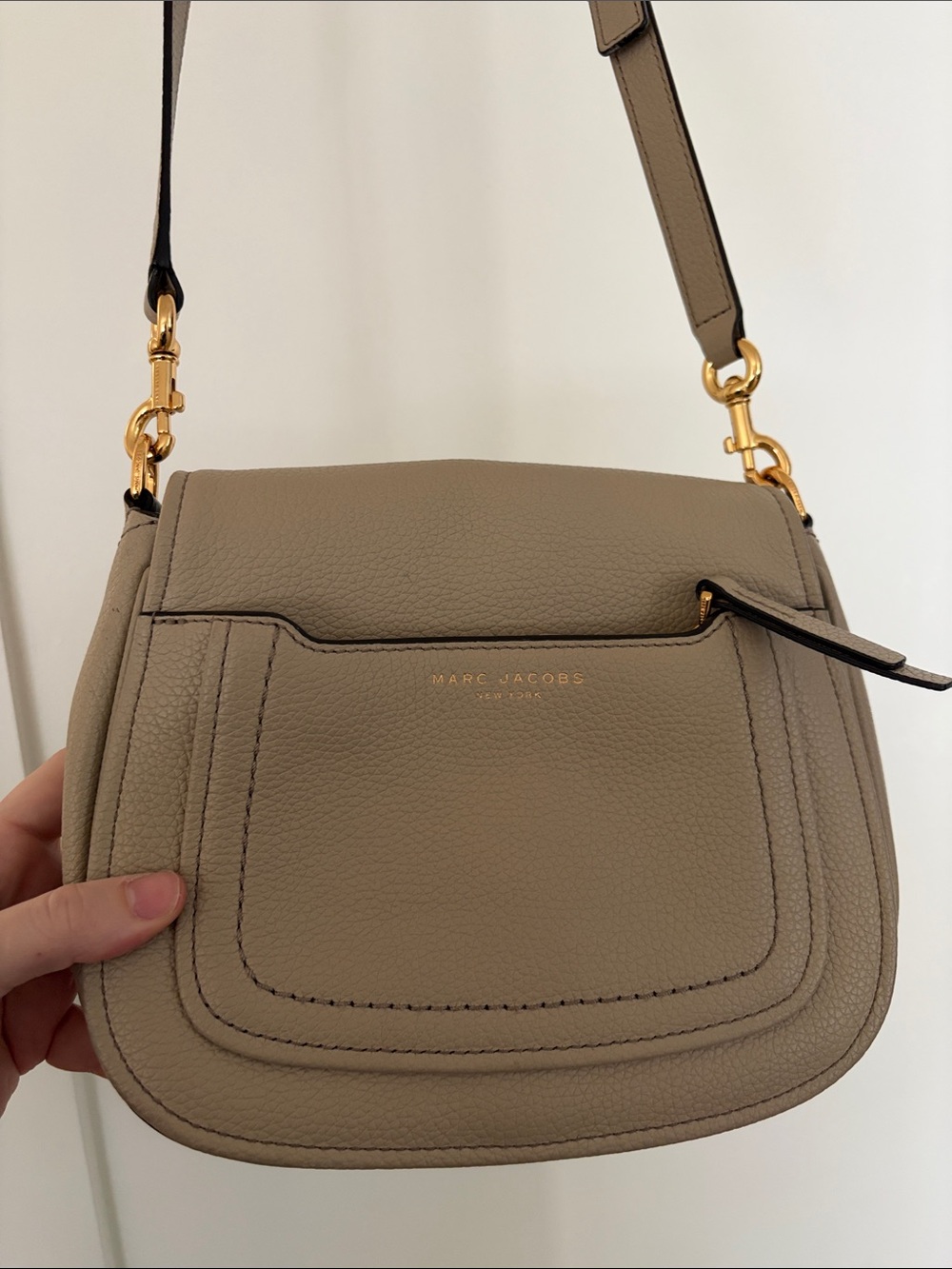 LEATHER Marc Jacobs beige satchel bag